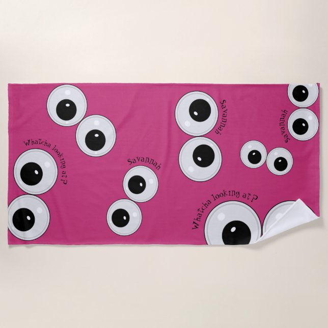 Googly eye beach towel (Front)