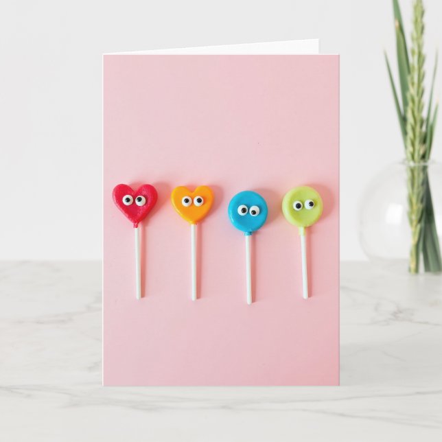 Googly Eye Lollipops Card (Front)