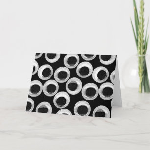 Googly eye pattern – black card
