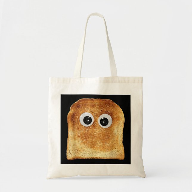 Googly Eye Toast Bread Eater Vegetarian Costume Fu Tote Bag (Front)