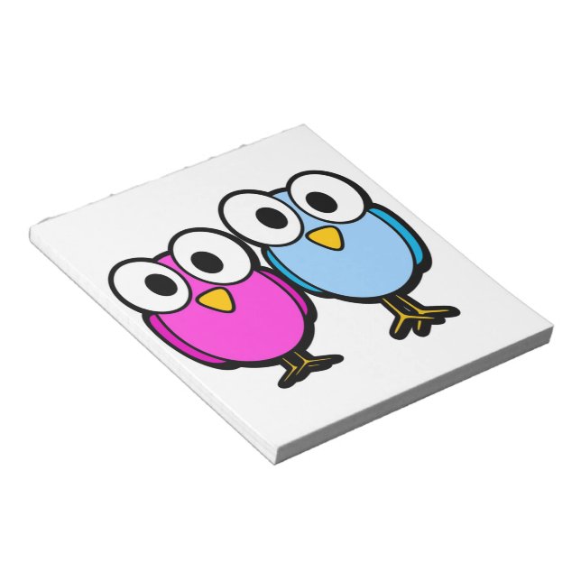 GOOGLY EYED BIRD FRIENDS NOTEPAD (Angled)