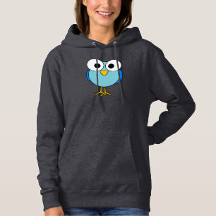 Googly Eyed Bird Womens Hoodie