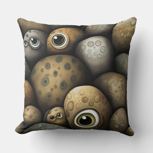 Googly Eyed Garden Botanical Cushion (Front)