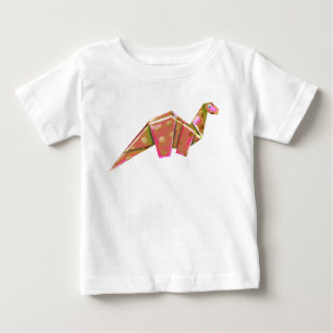 Googly-Eyed Origami Brachiosaur - Iridescent Baby T-Shirt