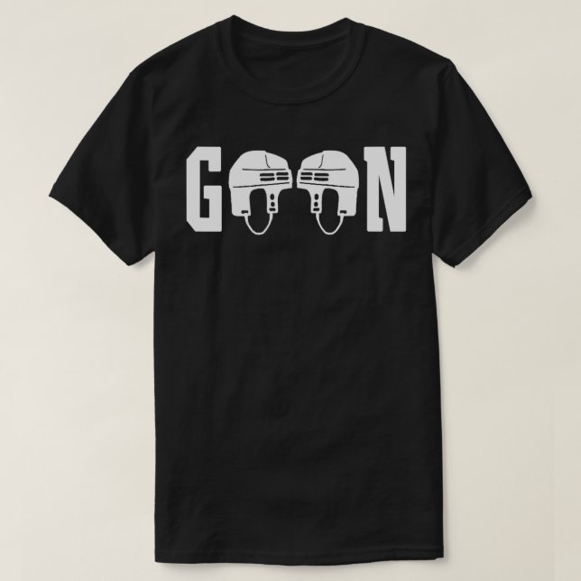 Goon Ice Hockey Helmet  Fun Tough Beer League Slap T-Shirt (Design Front)