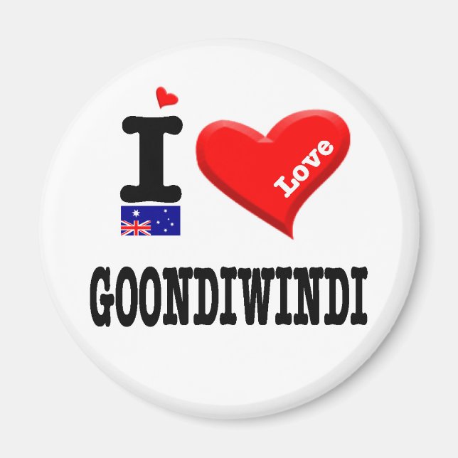 GOONDIWINDI - I Love Magnet (Front)