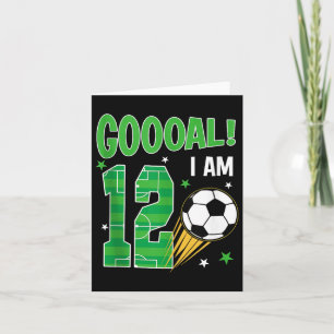 Goooal I Am 12 Year Old Birthday Boy Soccer Themed Card