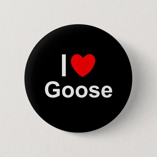 Goose 6 Cm Round Badge (Front)