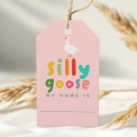 Goose Adoption Stuffie Pink Birthday Favour Gift Tags<br><div class="desc">This pink adoption station favour tag allows guests to choose a name for a goose stuffie,  which they can then take home as a party favour. An adorable favour idea for girl’s first birthday!</div>