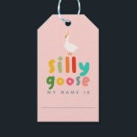 Goose Adoption Stuffie Pink Birthday Favour Gift Tags<br><div class="desc">This pink adoption station favour tag allows guests to choose a name for a goose stuffie,  which they can then take home as a party favour. An adorable favour idea for girl’s first birthday!</div>