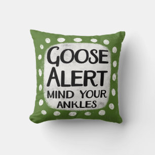 Goose Alert Throw Pillow
