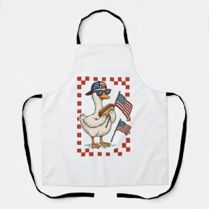 Goose American USA Flag Memorial Day 4th of July Apron