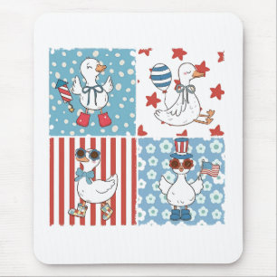  Goose American Usa Flag Memorial Day 4th Of July  Mouse Pad