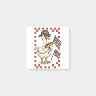 Goose American USA Flag Memorial Day 4th of July Post-it Notes