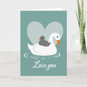 Goose And Duckling Love You Card