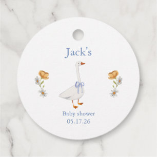 goose baby blue favour tags