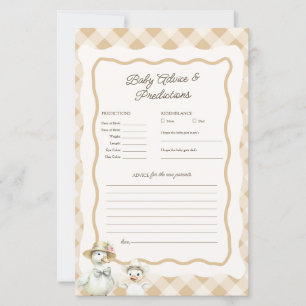 Goose Baby Predictions & Advice Baby Shower Game