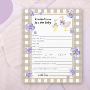 Goose - baby predictions and advice