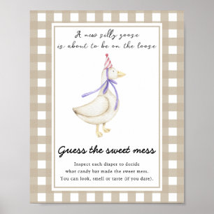 Goose baby shower - Guess the sweet mess Poster