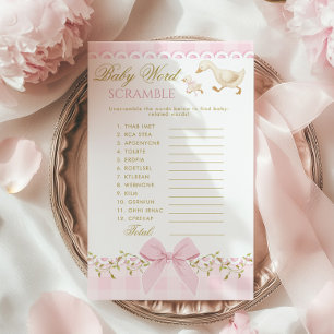 Goose Baby Word Scramble Baby shower game