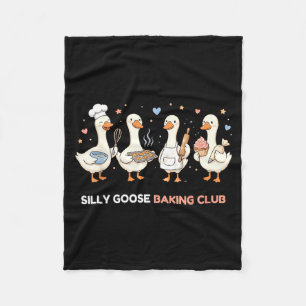 Goose Baking Club Funny Baker Mum Mama Pastry Chef Fleece Blanket