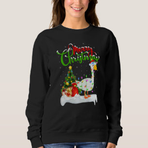 Goose Bird Xmas Decorations Santa Goose Christmas Sweatshirt