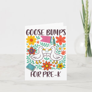 Goose Bumps For Pre-k Teacher Squad Student Back T Card