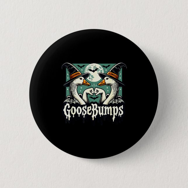 Goose Bumps Goosebumps Funny Geese Fist Bump Hallo 6 Cm Round Badge (Front)