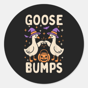 Goose Bumps Goosebumps Halloween Silly Meme Funny  Classic Round Sticker