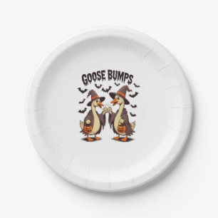 Goose Bumps Halloween Witch Fall Paper Plate