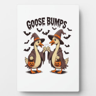 Goose Bumps Halloween Witch Fall Plaque