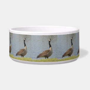Goose By Pond Dog Bowl