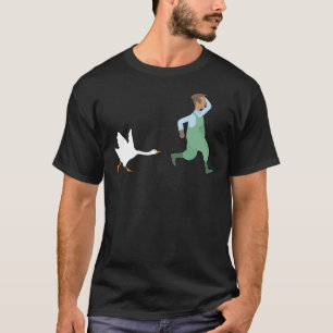 Goose Chasing Man - Untitled Goose Game  T-Shirt