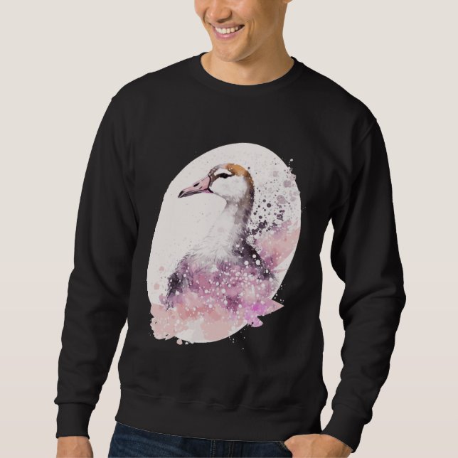 Goose Cherry Blossom Japanese Sakura Goose Sweatshirt (Front)