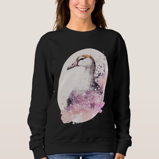 Goose Cherry Blossom Japanese Sakura Goose Sweatshirt (Front)
