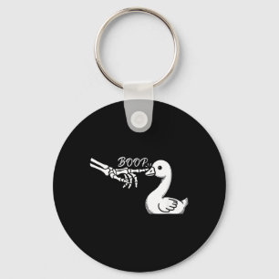Goose Duck Skeleton Hand Boop Halloween Pet Women Key Ring