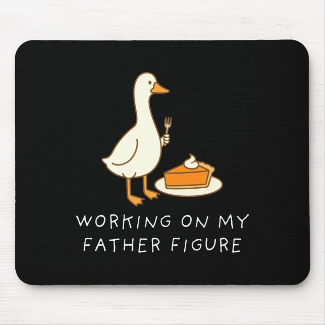 Goose Eating E For Two Couple Working On My Father Mouse Pad (Front)