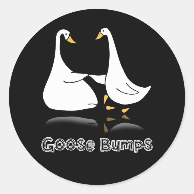 Goose Embroidered Goose Bumps Silly Goose Best Fri Classic Round Sticker (Front)