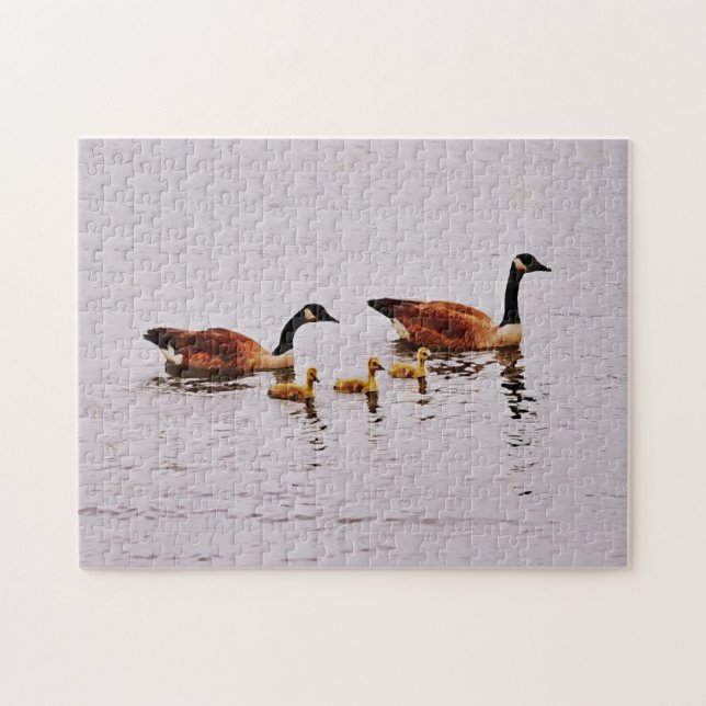Goose Family of Five Nature Puzzle (Horizontal)