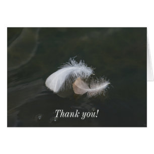 Goose Feathers Floating Thank You Card
