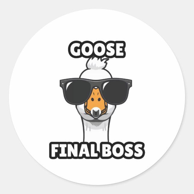 Goose Final Boss Funny Sticker (Front)