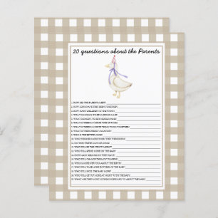 Goose - games - 20 questions about the parents