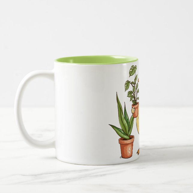 Goose Gardening Mug - Powered by Plants & Coffee  (Left)