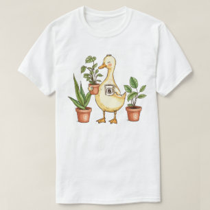 Goose Gardening Plants & Coffee Crazy Plant Lady T-Shirt