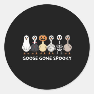 Goose Gone Spooky Halloween Costume Ghost For Fall Classic Round Sticker