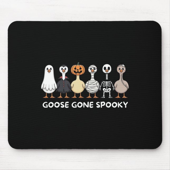 Goose Gone Spooky Halloween Costume Ghost For Fall Mouse Pad (Front)