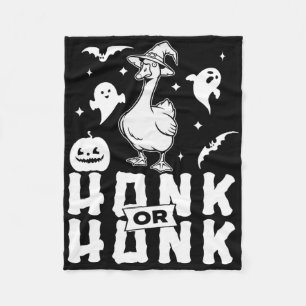 Goose Halloween Spooky Honk Or Honk Witch Design Fleece Blanket