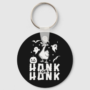Goose Halloween Spooky Honk Or Honk Witch Design Key Ring
