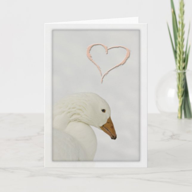 goose heart valentine greeting card (Front)