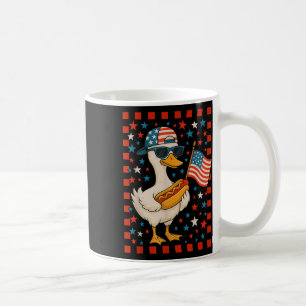 Goose Holding Funny 4th Of July Hot Dog Shirts Tee Coffee Mug